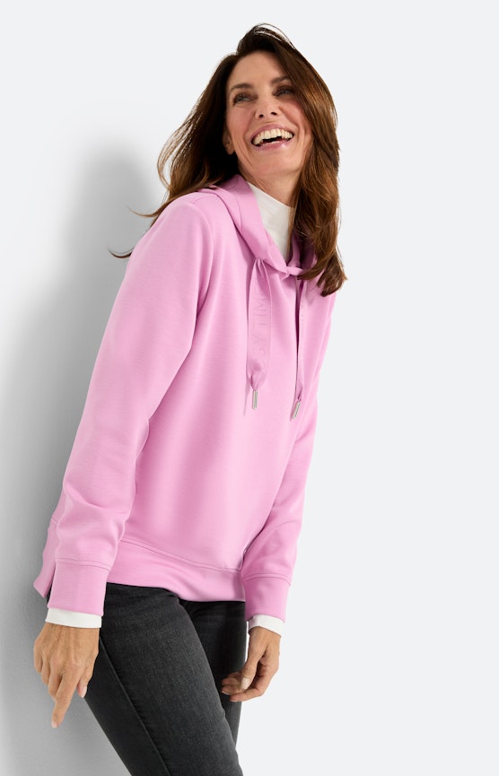 Sweatshirt mit Kapuze, rosa