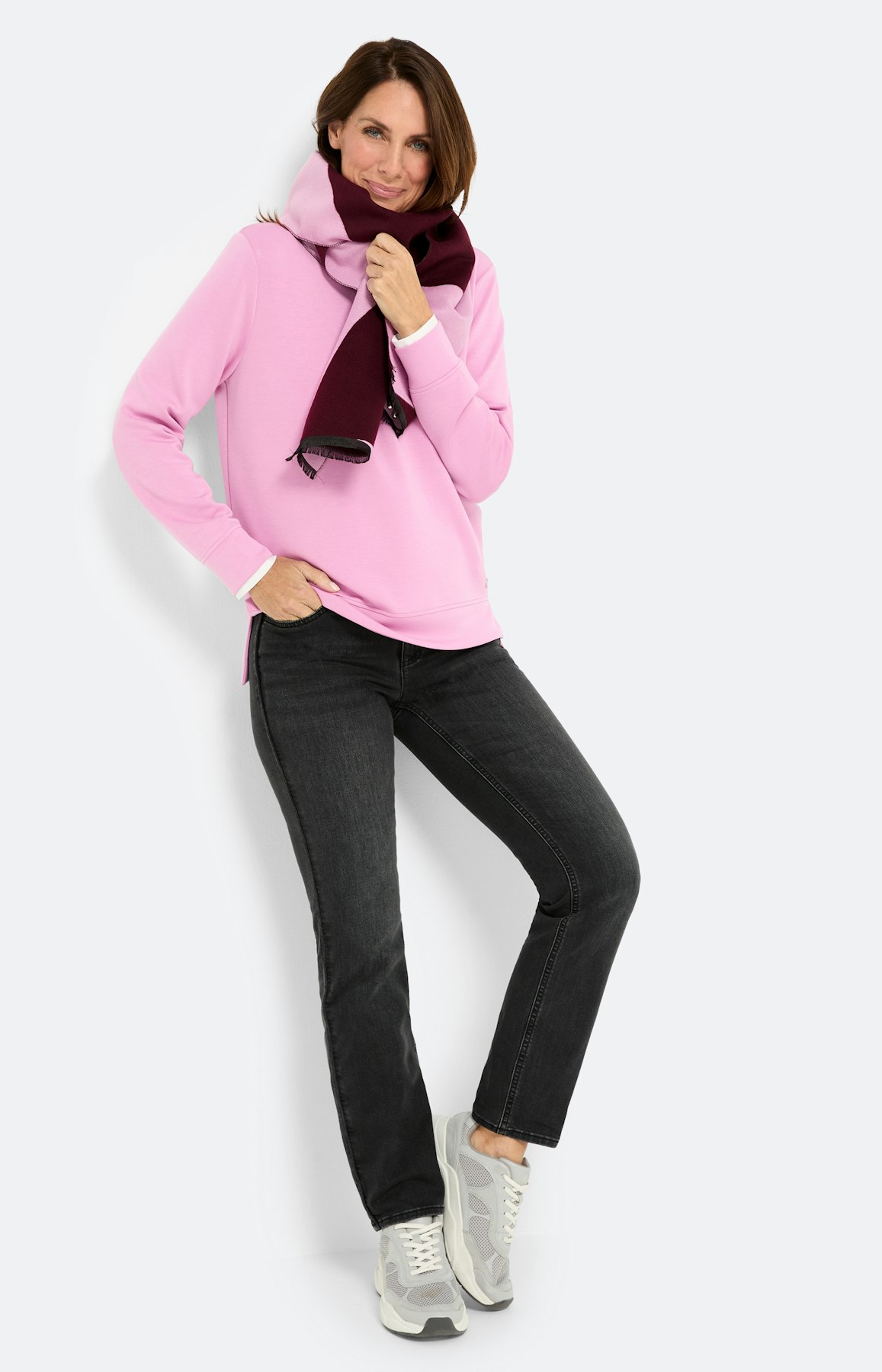 Sweatshirt met capuchon, roze