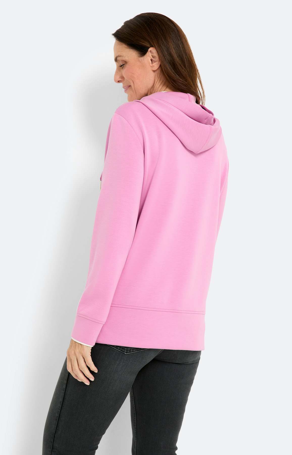 Sweatshirt met capuchon, roze