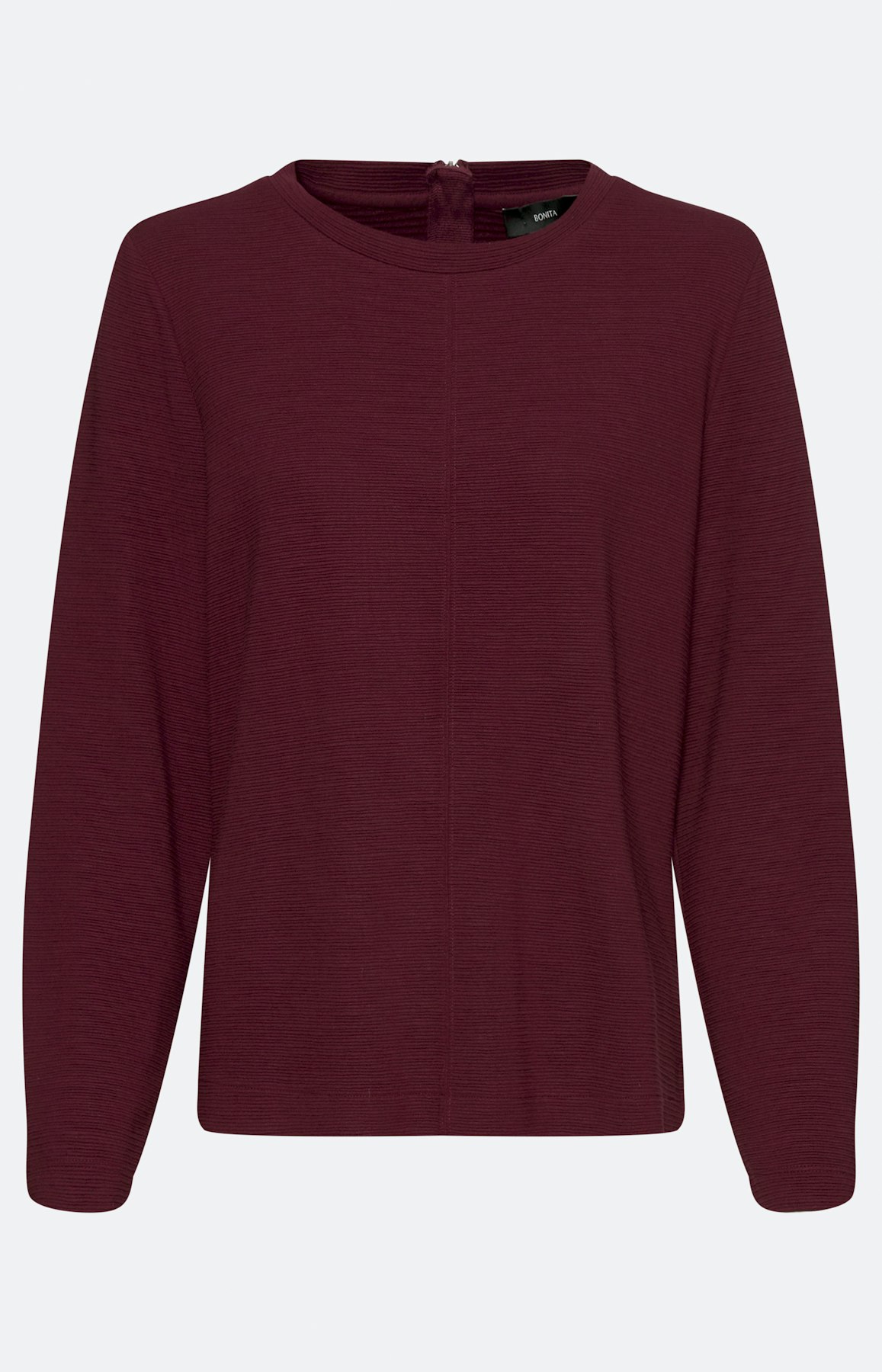 Geribbeld sweatshirt, bourgondië