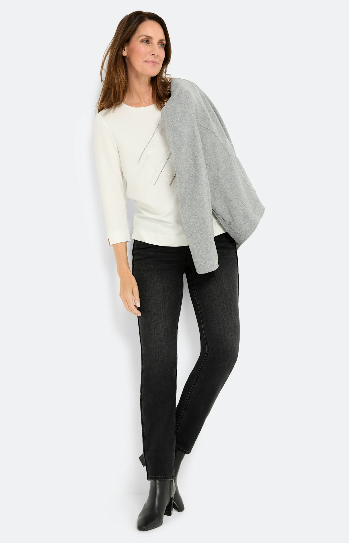 Shirt met versieringen, wit