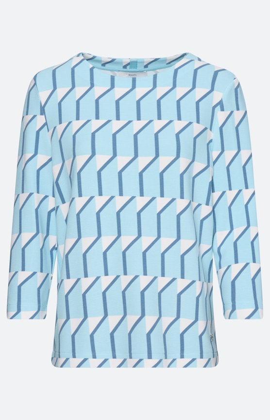 Sweatshirt met dessin, lichtblauw