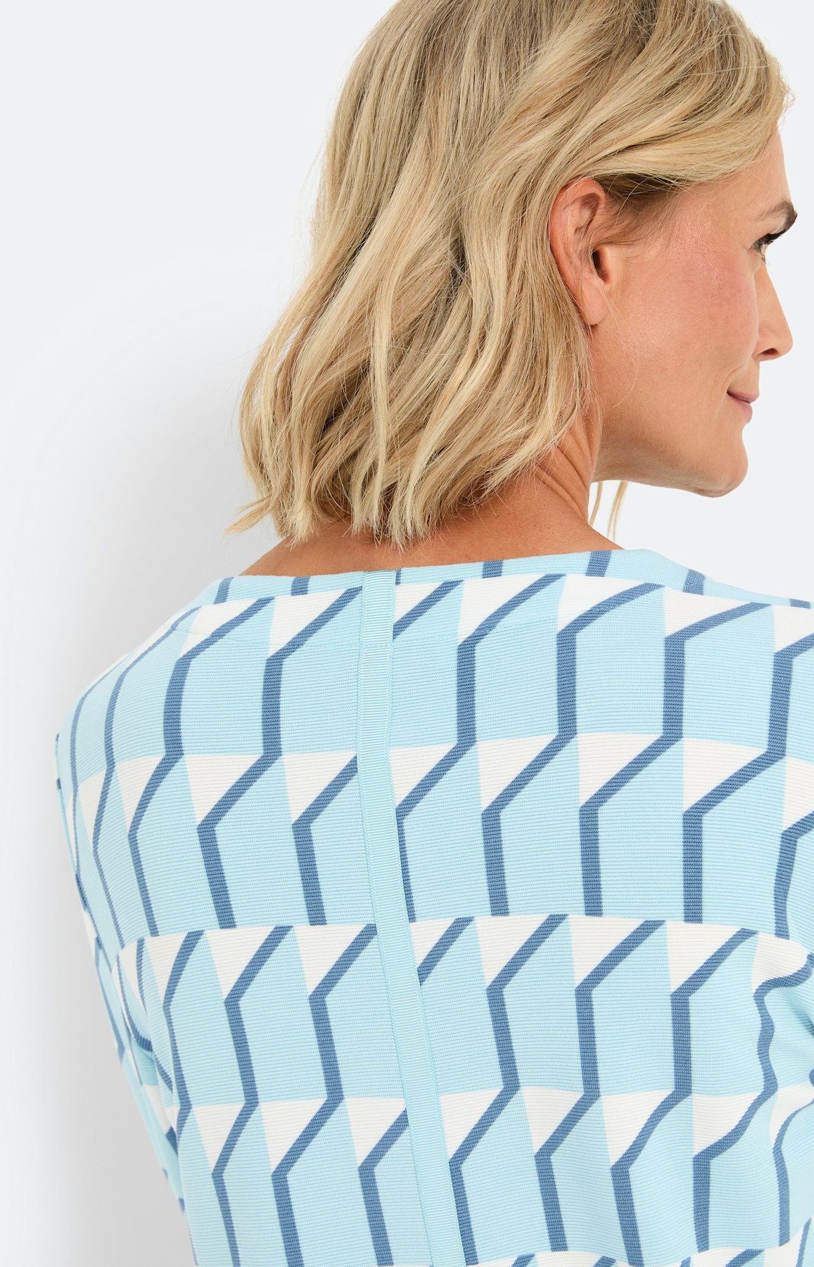 Sweatshirt met dessin, lichtblauw