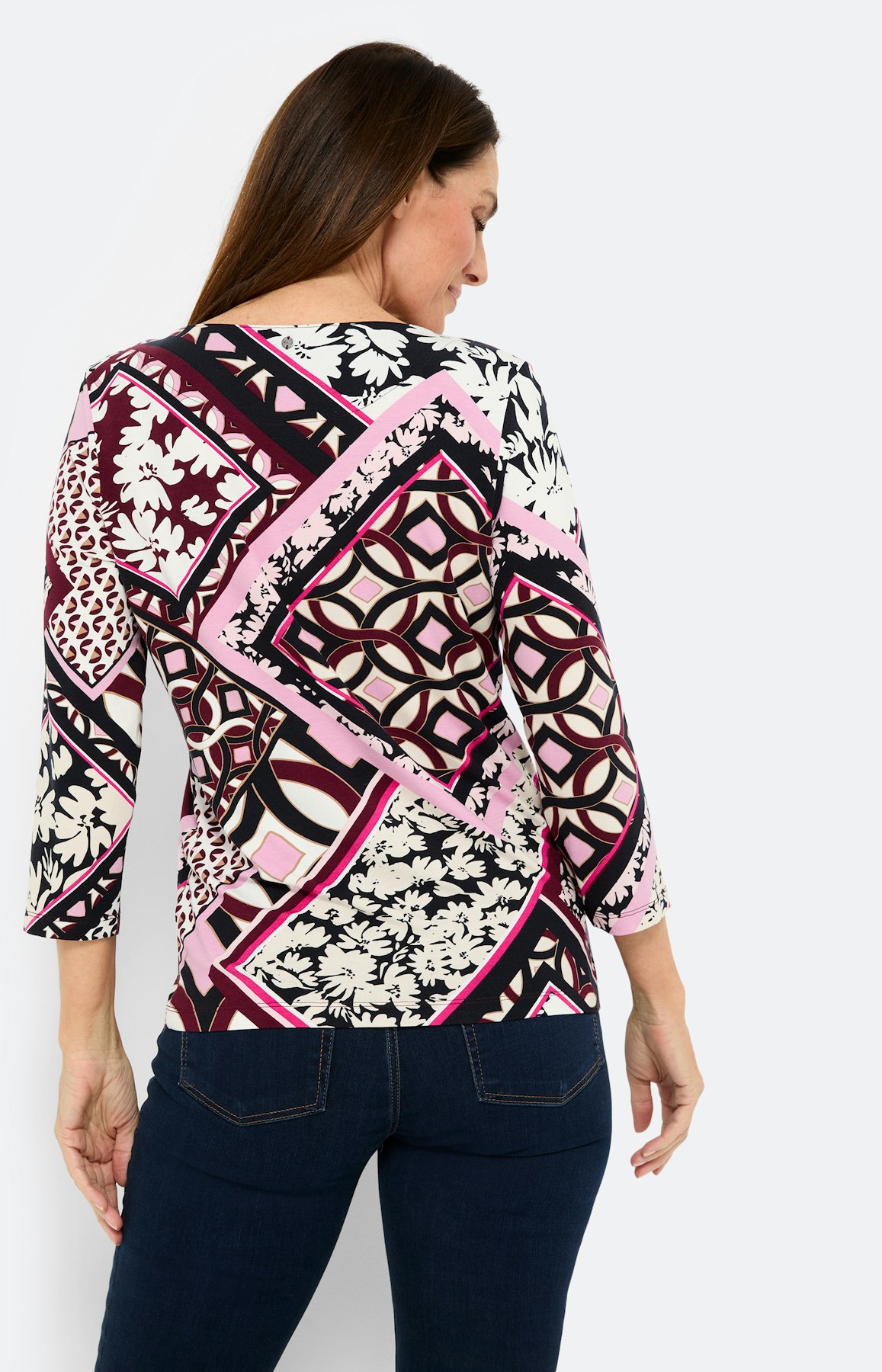 Shirt mit Ausschnittschlitz, burgund