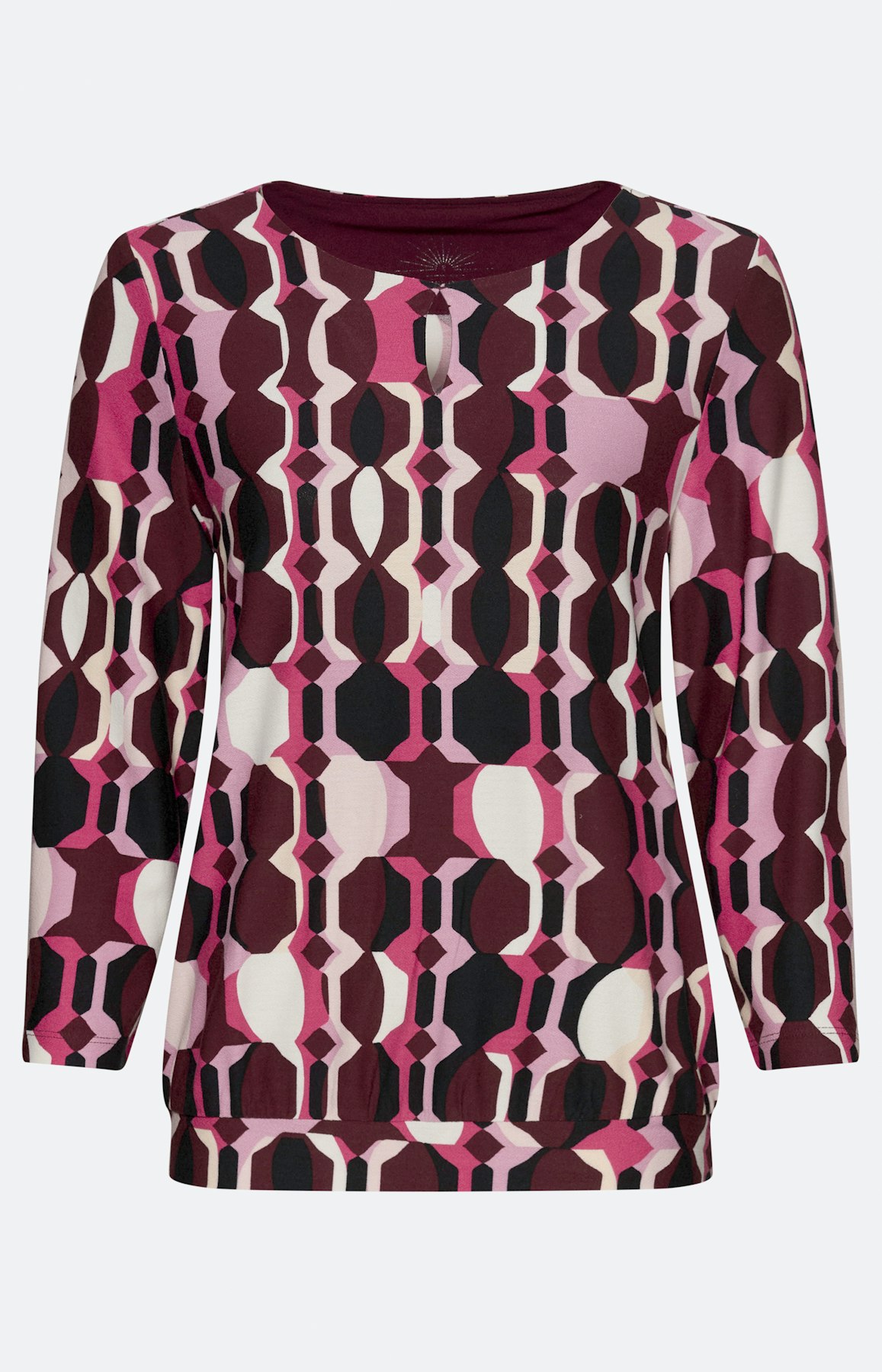 Gedessineerd shirt, bourgundie