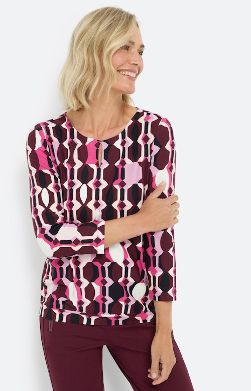 Gedessineerd shirt, bourgundie