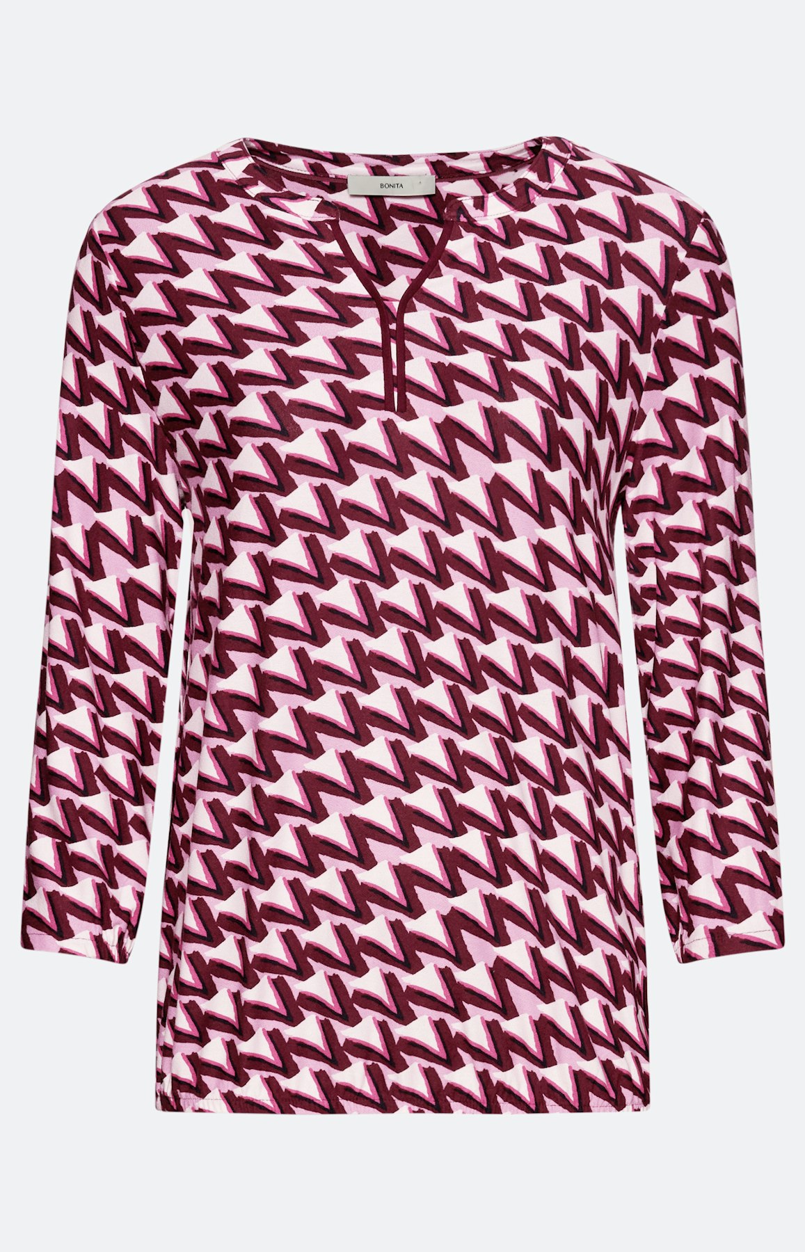 Shirt met grafical print, bourgondië