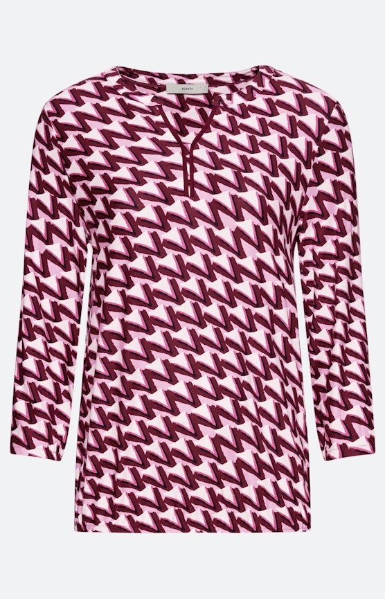 Shirt met grafical print, bourgondië