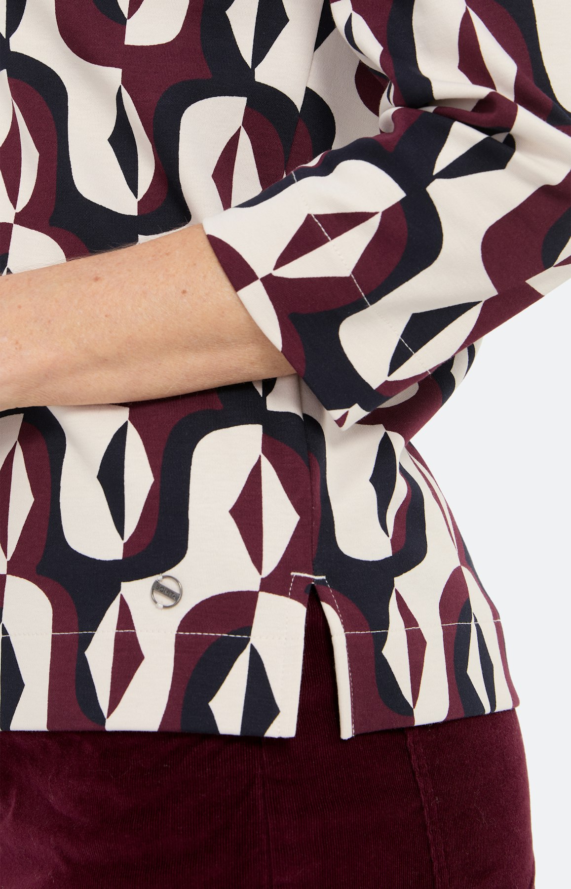 Sweatshirt met print allover, bourgondie