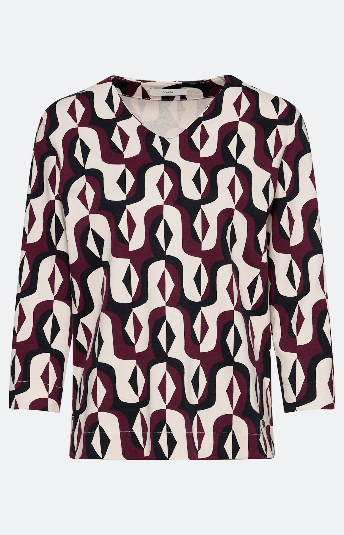 Sweatshirt met print allover, bourgondie