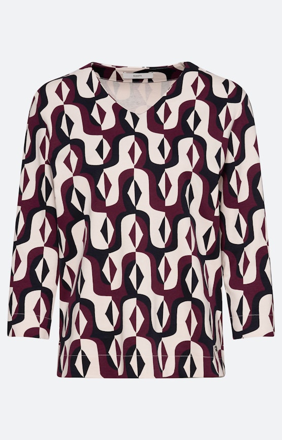 Sweatshirt met print allover, bourgondie