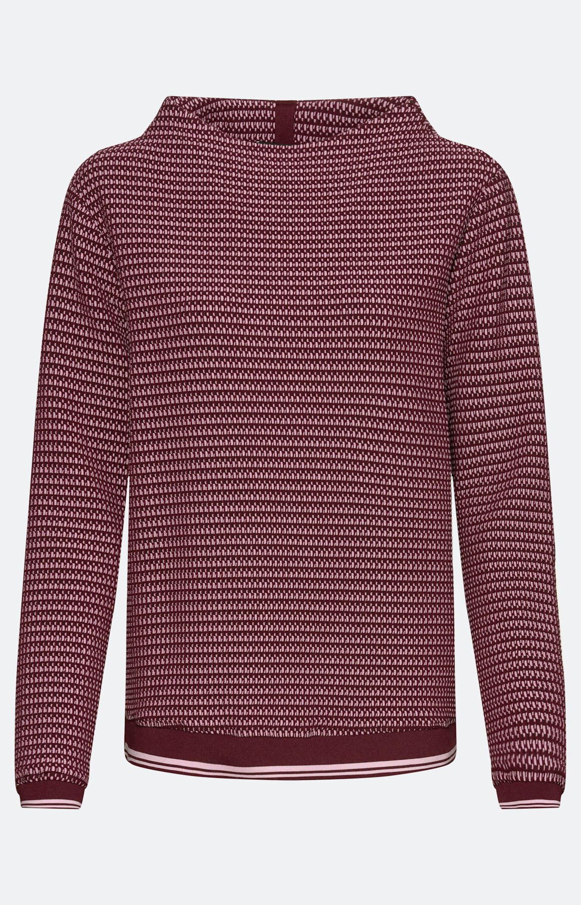 Sweatshirt met structuur, bourgondië