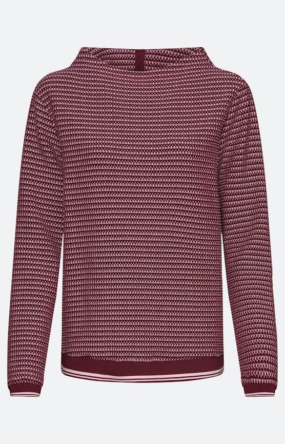 Sweatshirt mit Struktur, burgund