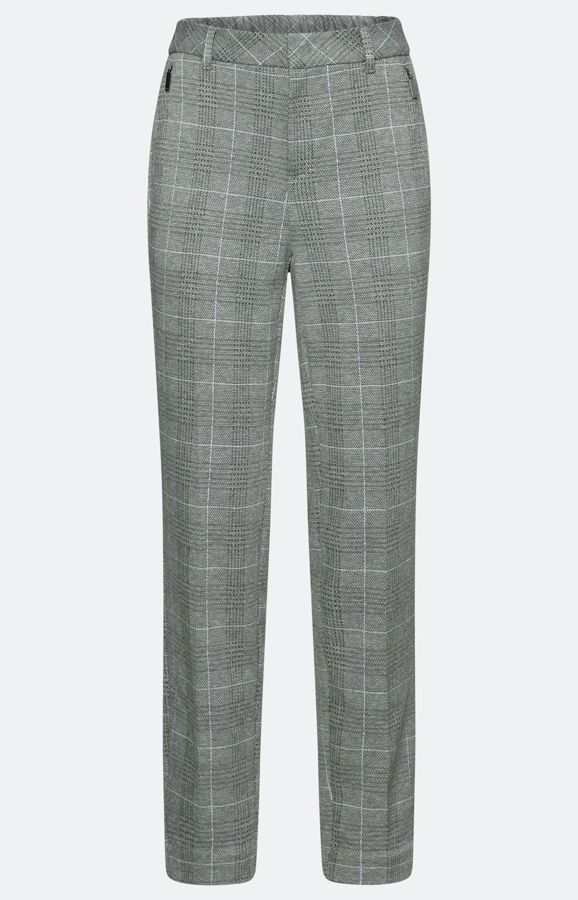 Glencheck broek 30 inch, lichtgrijs