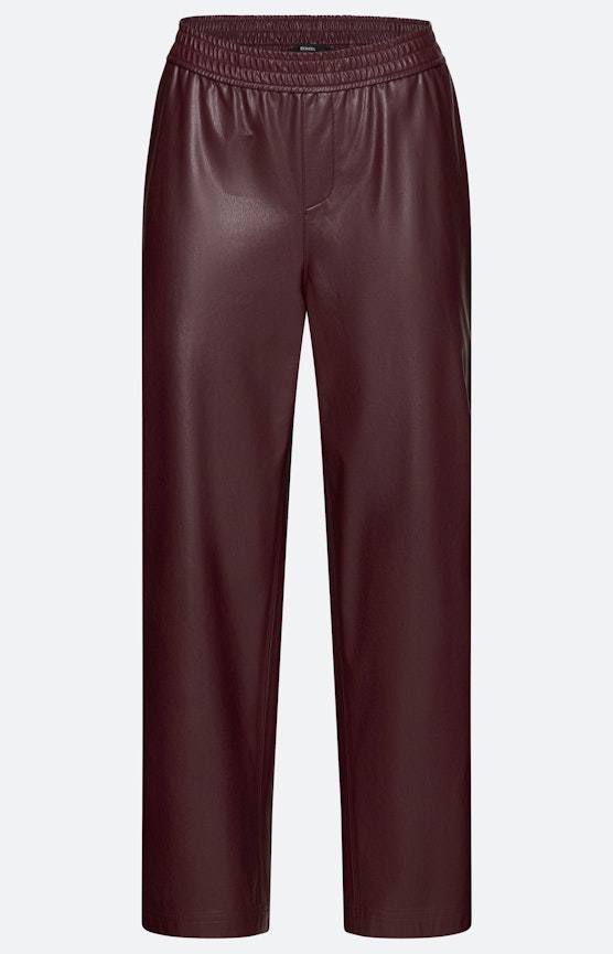Culotte in Lederoptik, burgund