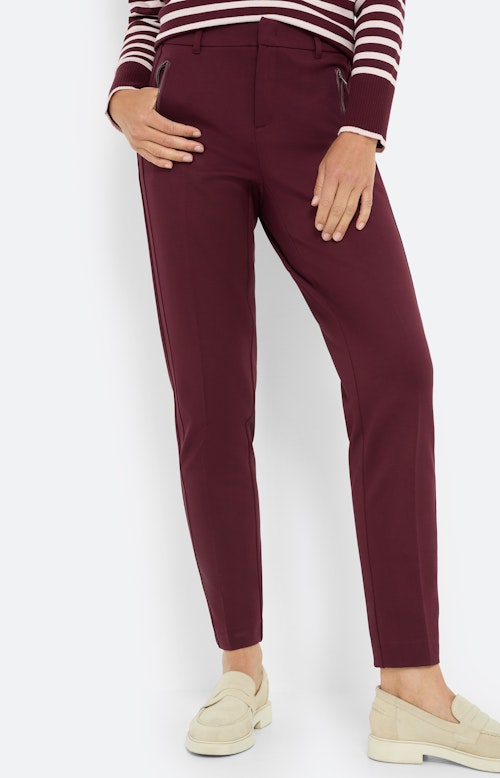 Cigarette broek 30 inch, bourgondie