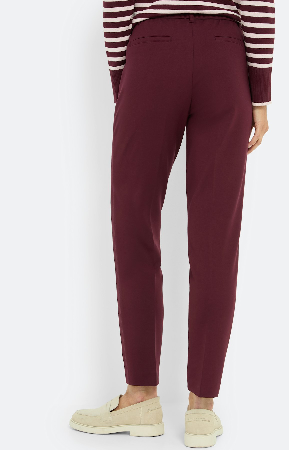 Cigarette broek 30 inch, bourgondie