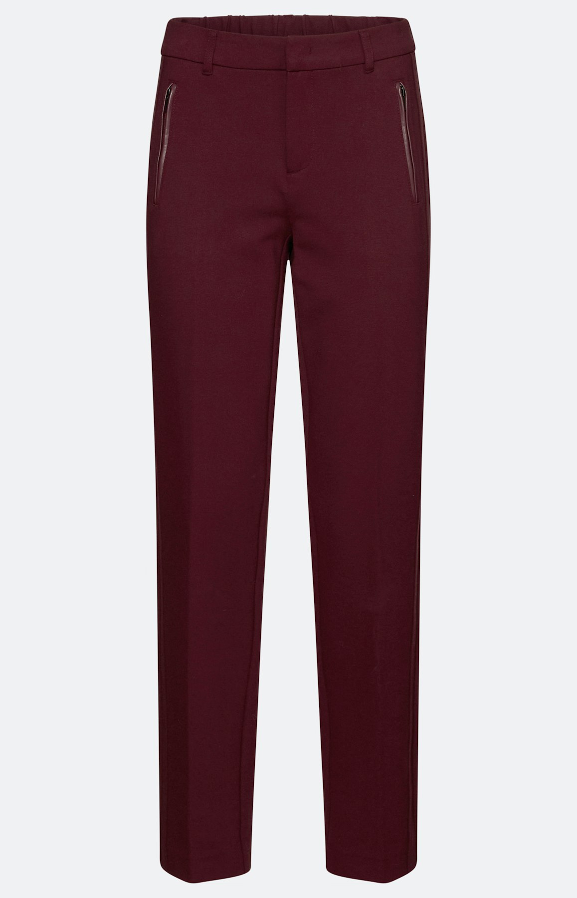 Cigarette broek 30 inch, bourgondie