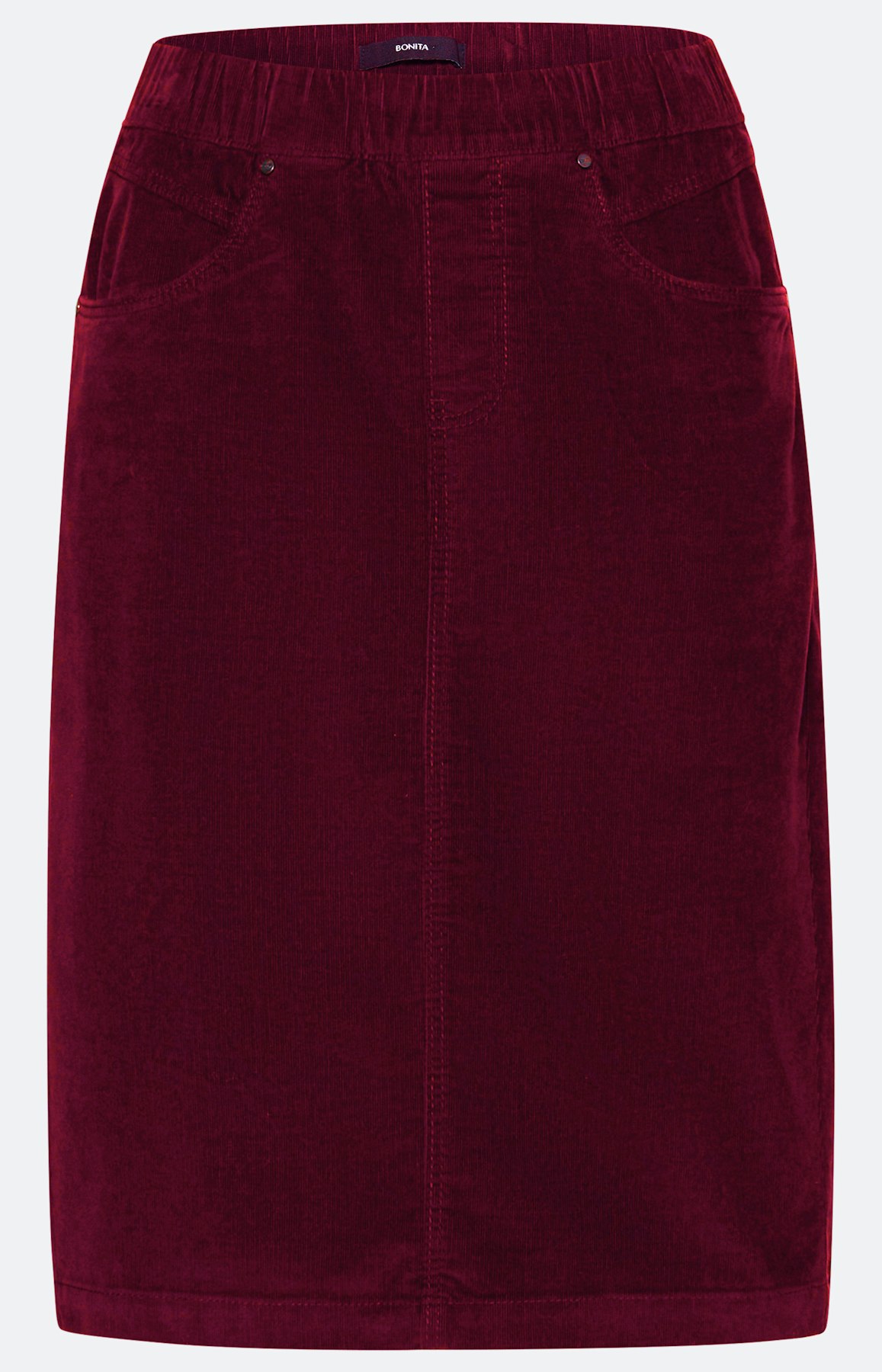 Kokerrok van cord, bourgondië