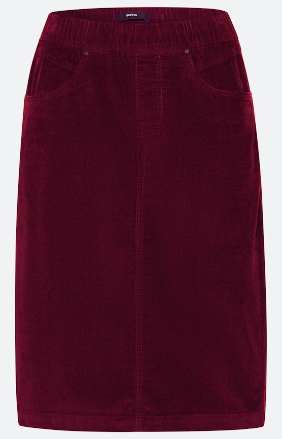 Kokerrok van cord, bourgondië