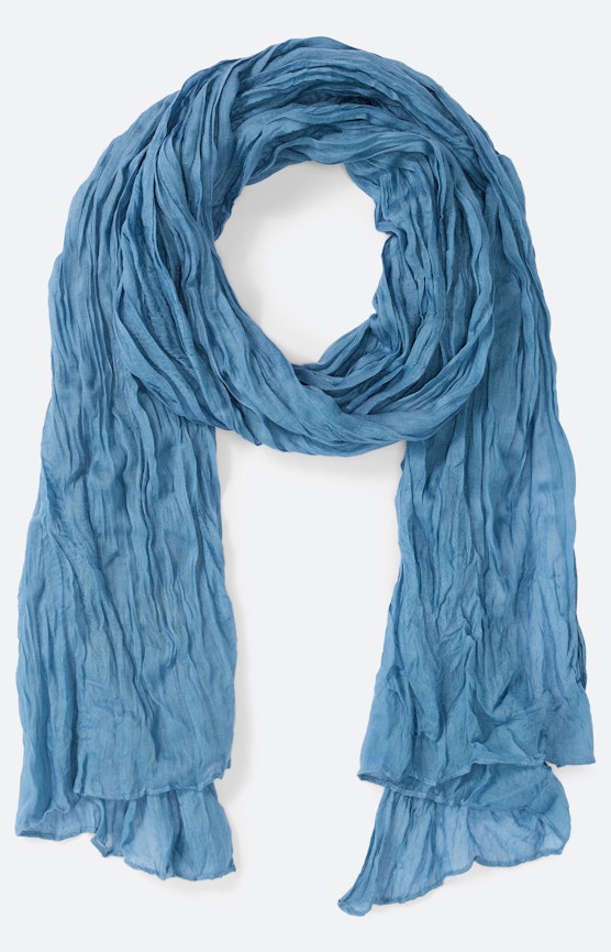 Crinkle-Schal, blau