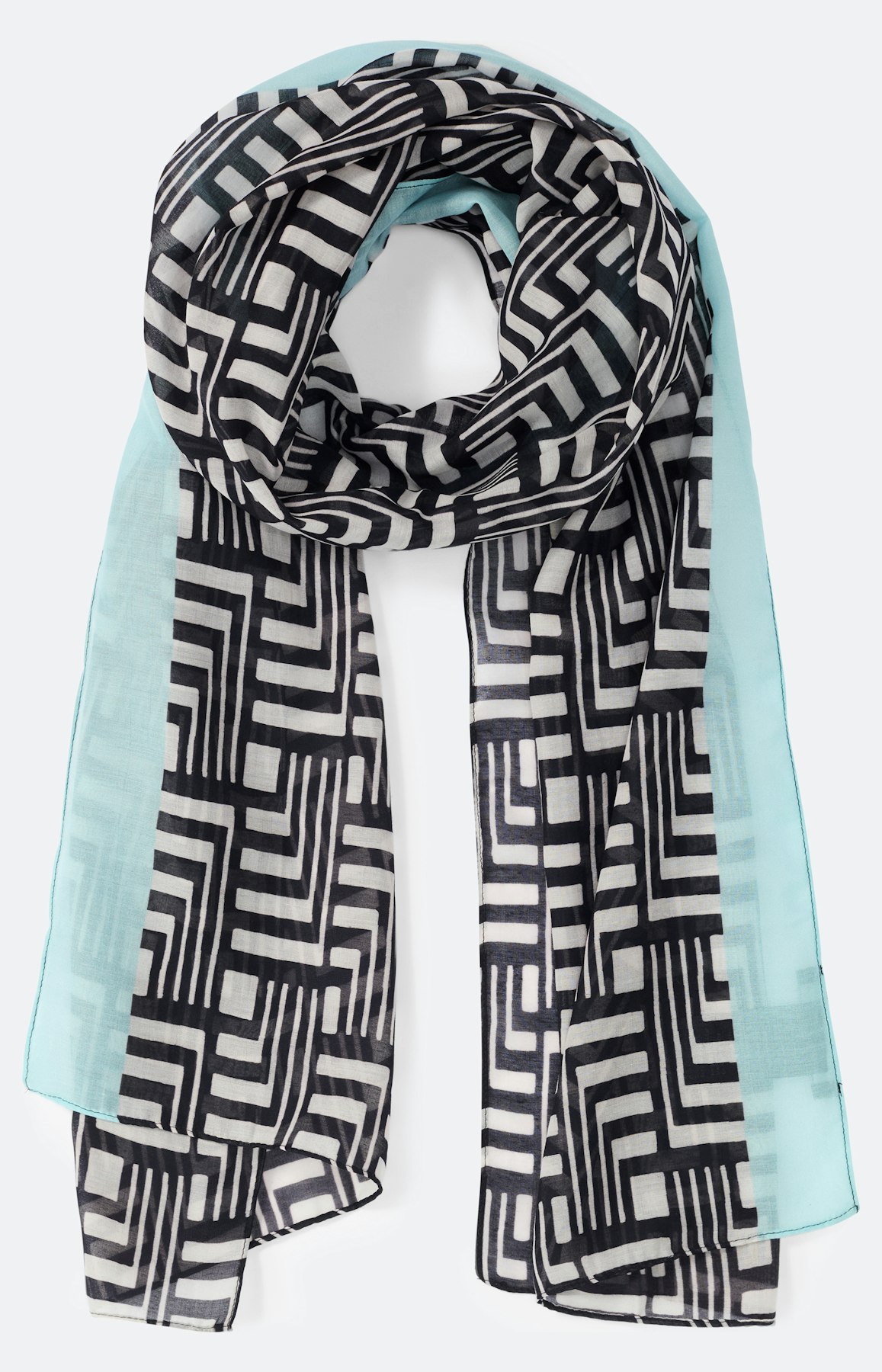 Loopschal mit All Over-Print, blau