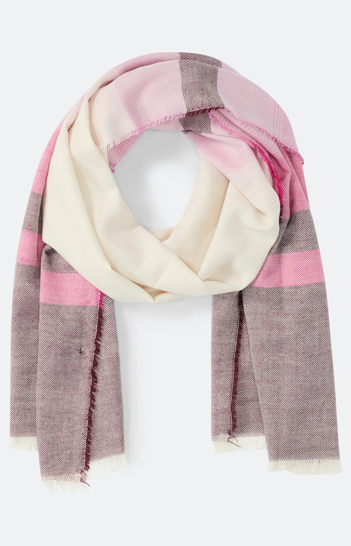 Sjaal met streepdessin, roze