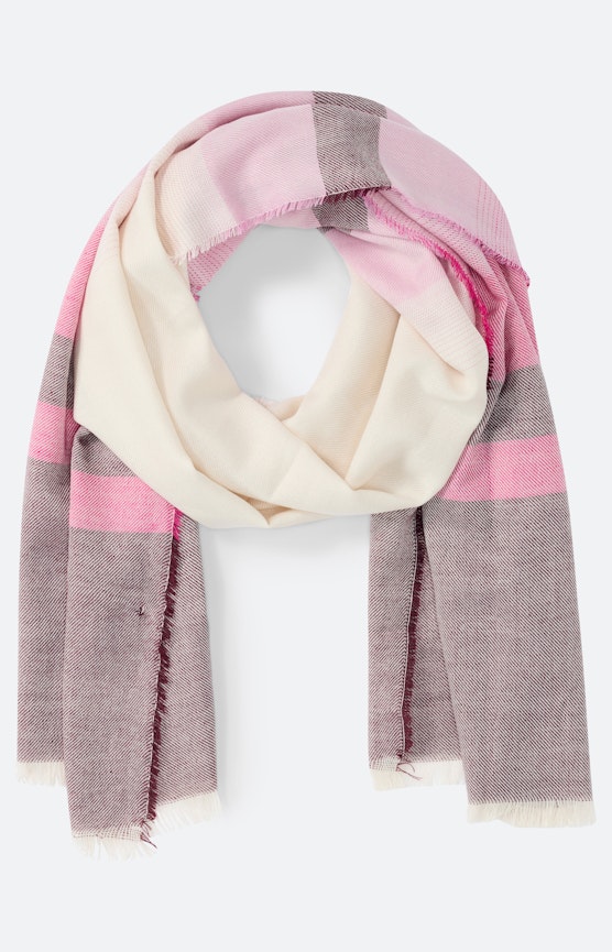 Sjaal met streepdessin, roze