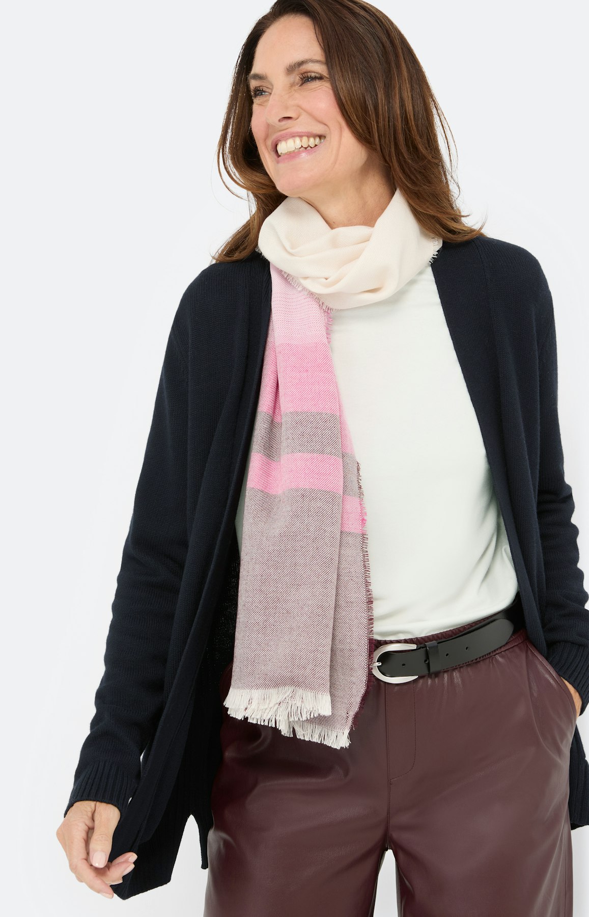 Cardigan zonder sluiting, marine