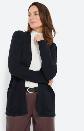 Cardigan zonder sluiting, marine