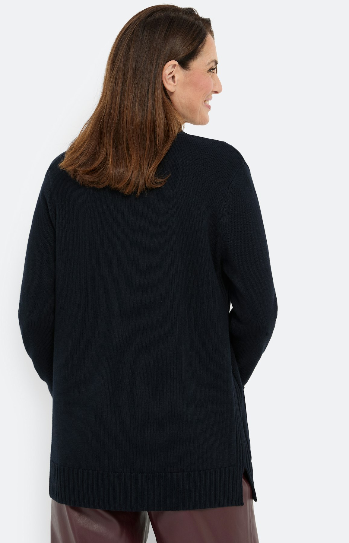 Cardigan zonder sluiting, marine