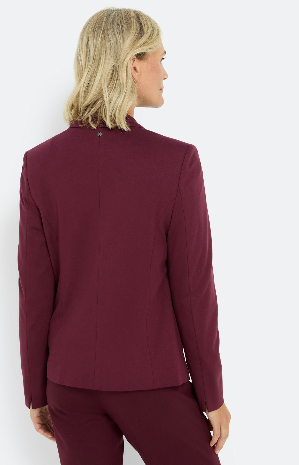 Blazer met reverskraag, bourgondië