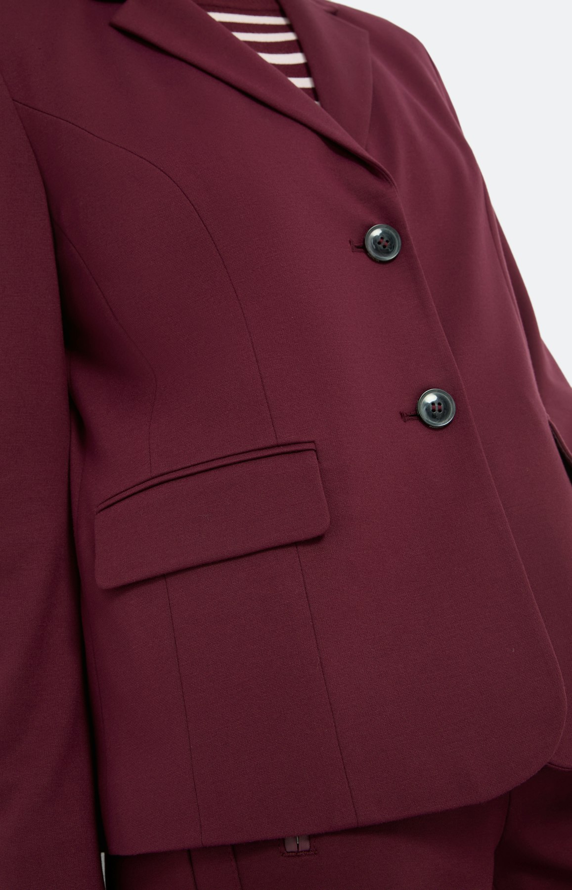 Blazer met reverskraag, bourgondië