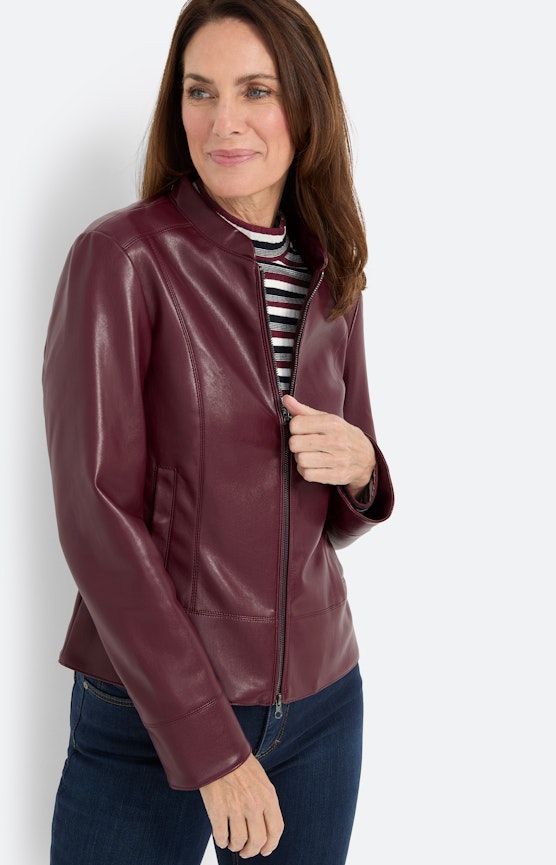 Imitatieleren jack, bourgondië