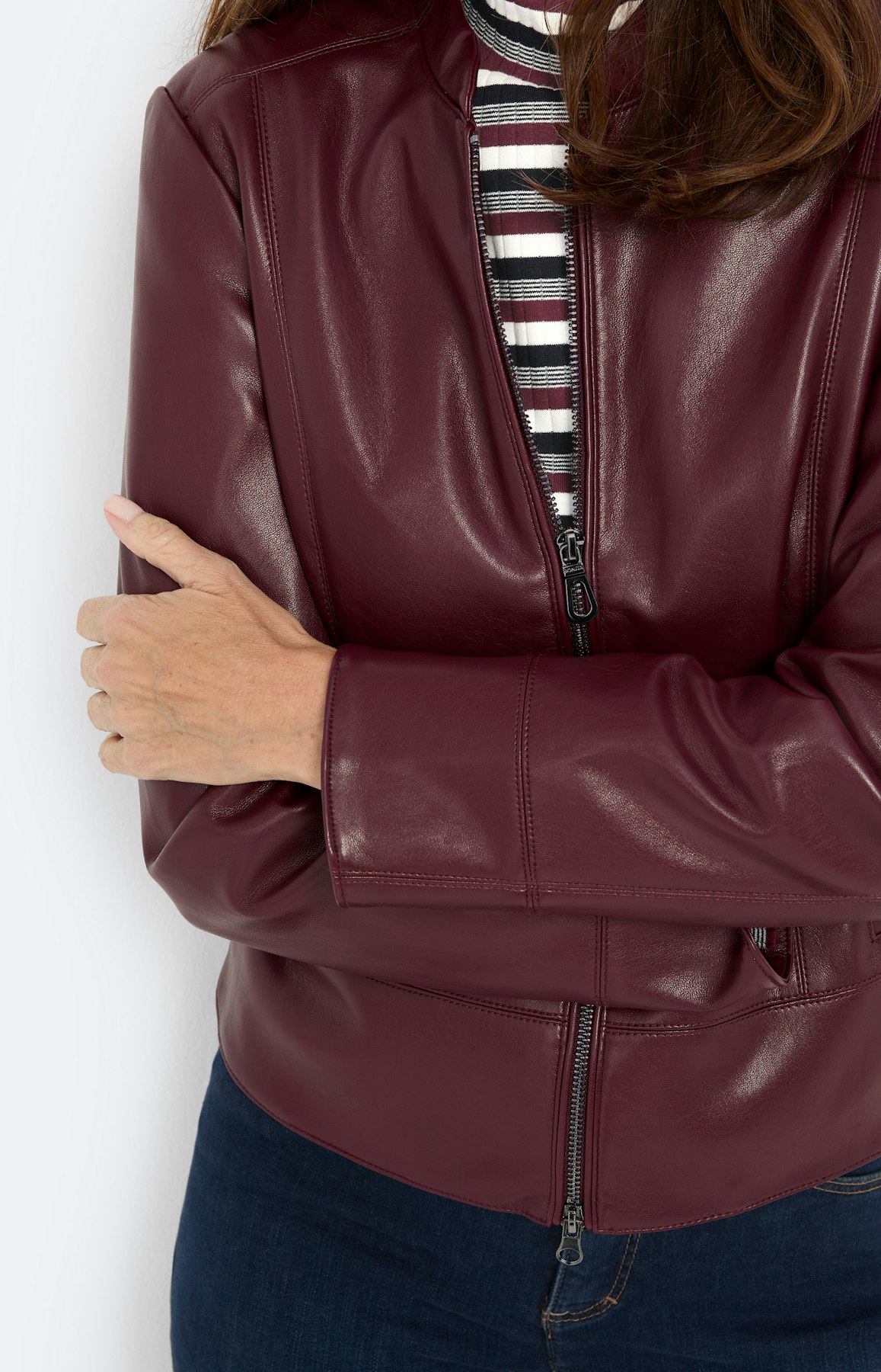 Imitatieleren jack, bourgondië