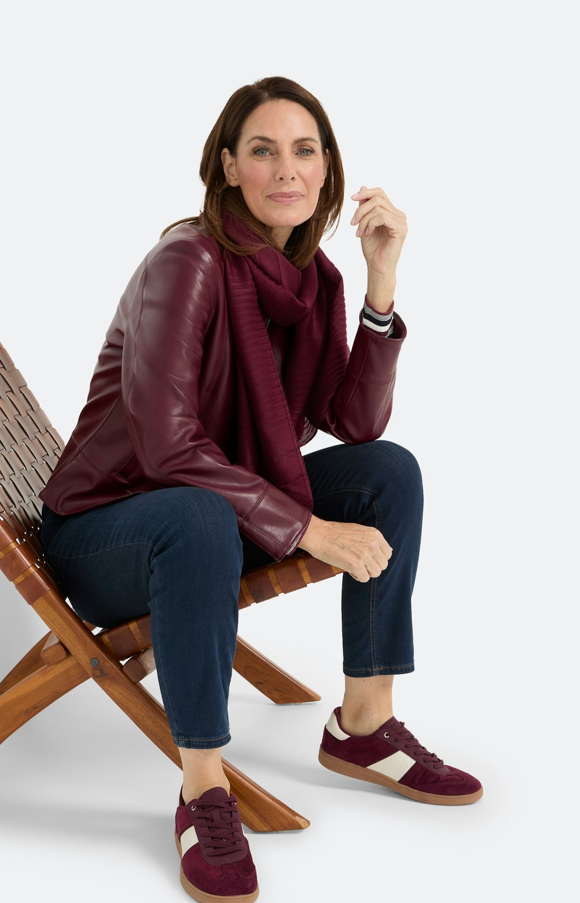 Imitatieleren jack, bourgondië