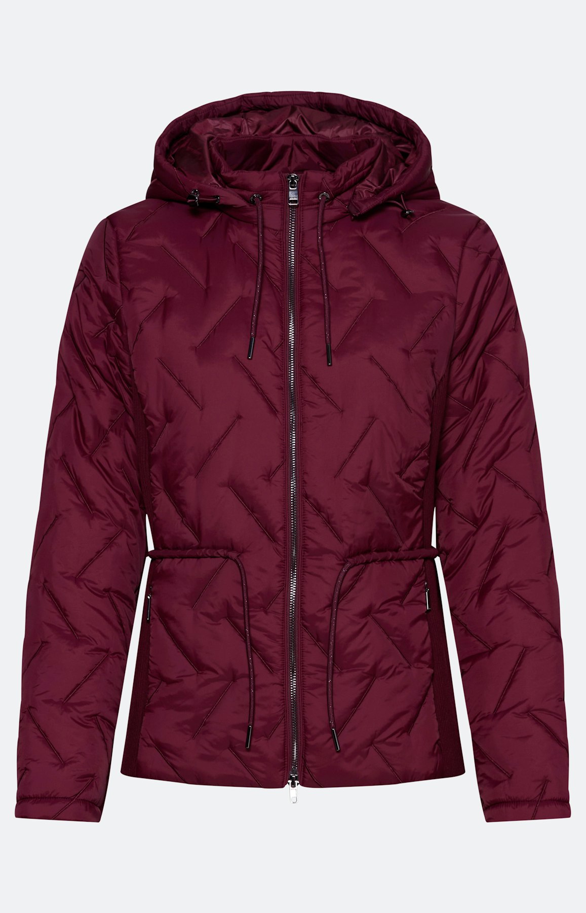 Steppjacke mit Tunnelzug, burgund