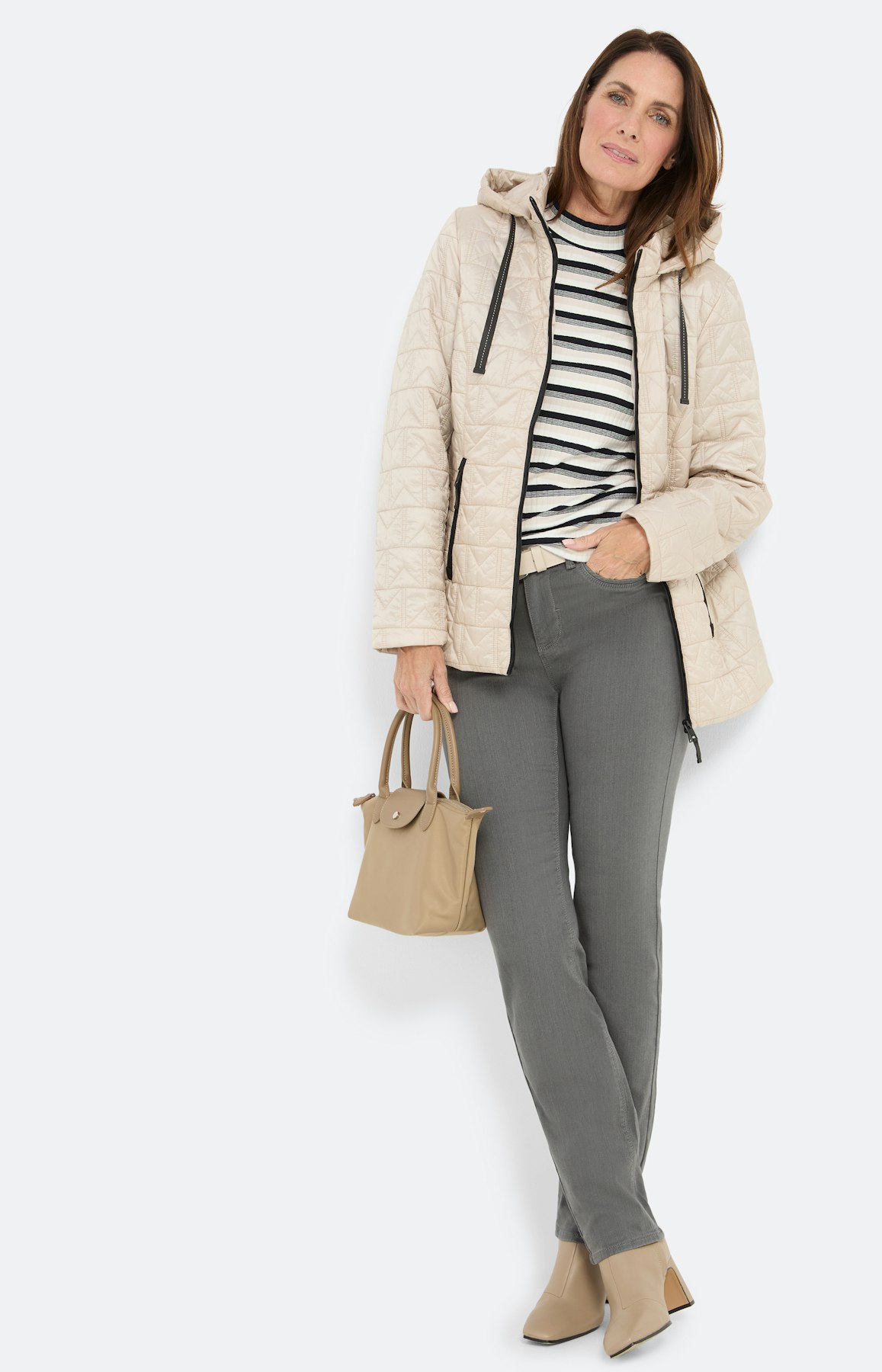 Ribshirt met strepen, marine