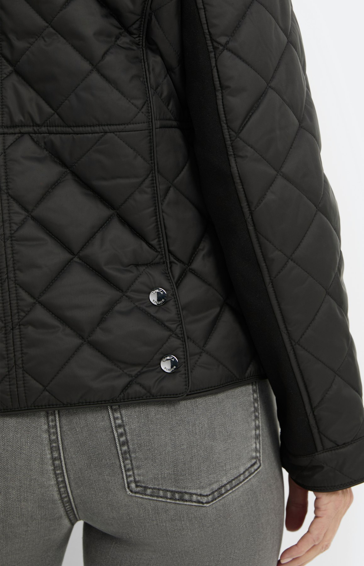 Gewatteerde jas, zwart