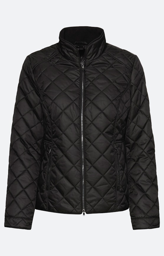 Steppjacke mit Stehkragen, schwarz