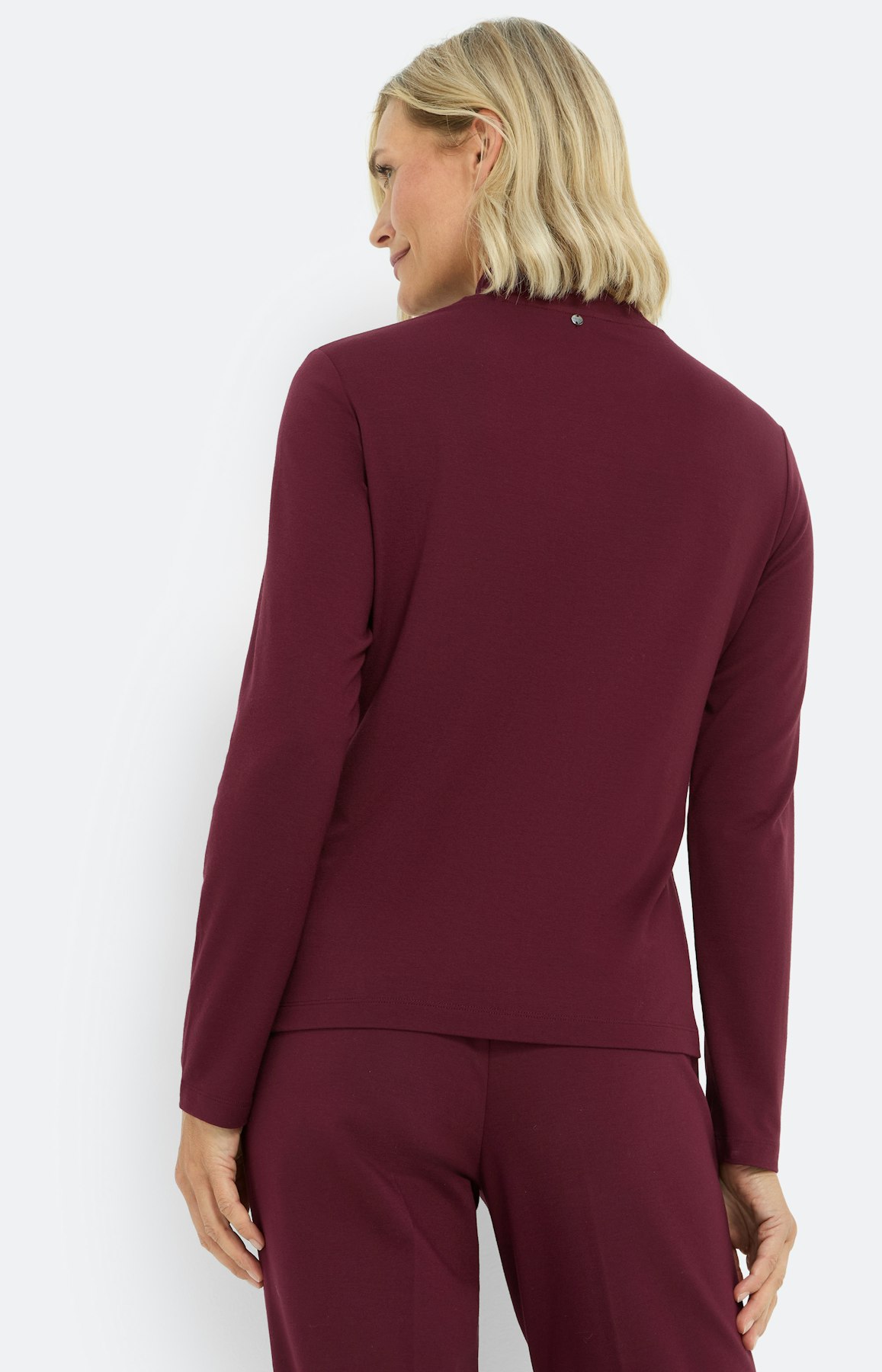 Shirt met lange mouwen, bourgondië