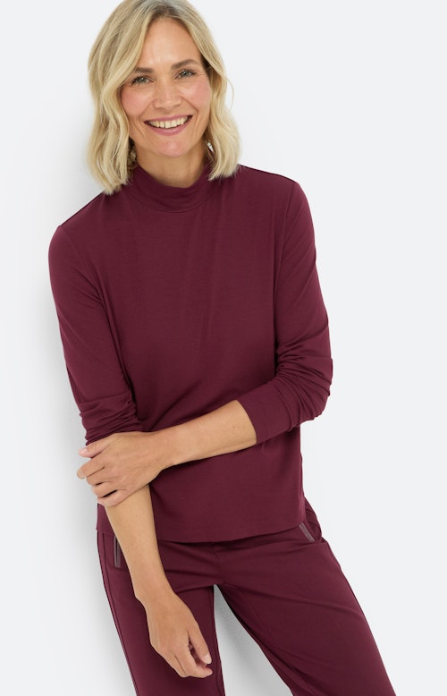 Shirt met lange mouwen, bourgondië