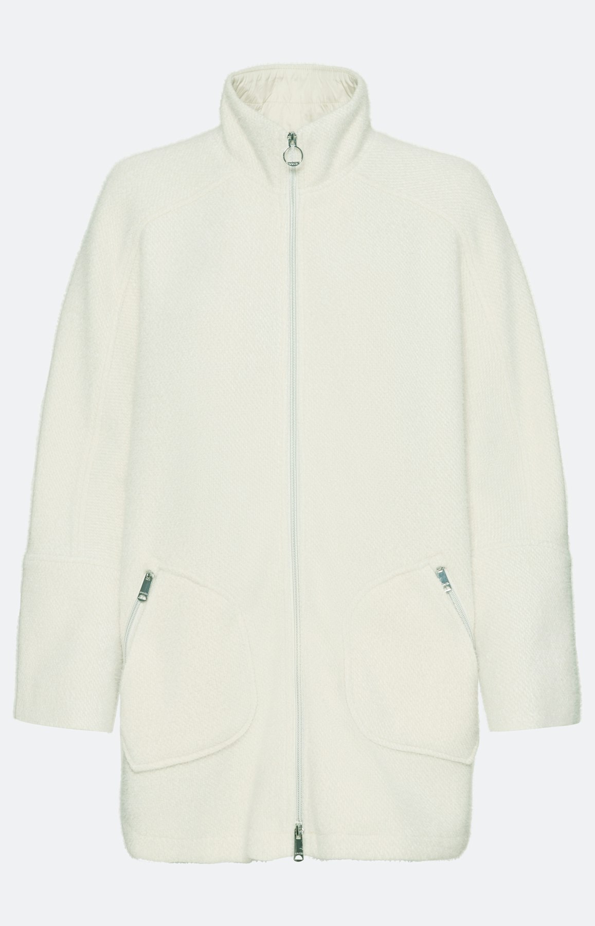 Poncho met een opstaande kraag, beige