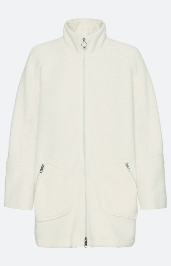 Poncho met een opstaande kraag, beige