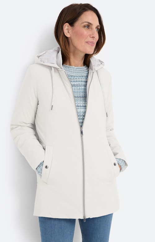 Parka met een afneembare capuchon, grijs