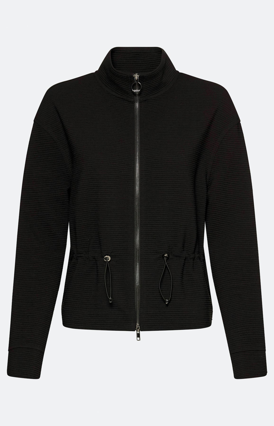 Sweatvest met rijgkoord, zwart