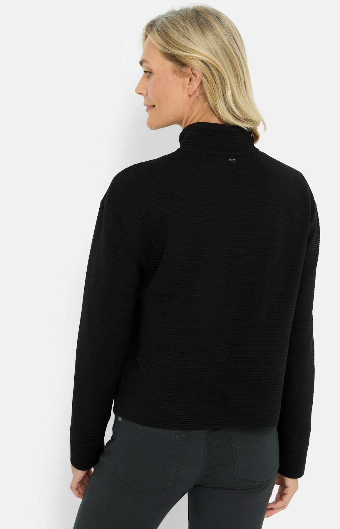 Sweatvest met rijgkoord, zwart