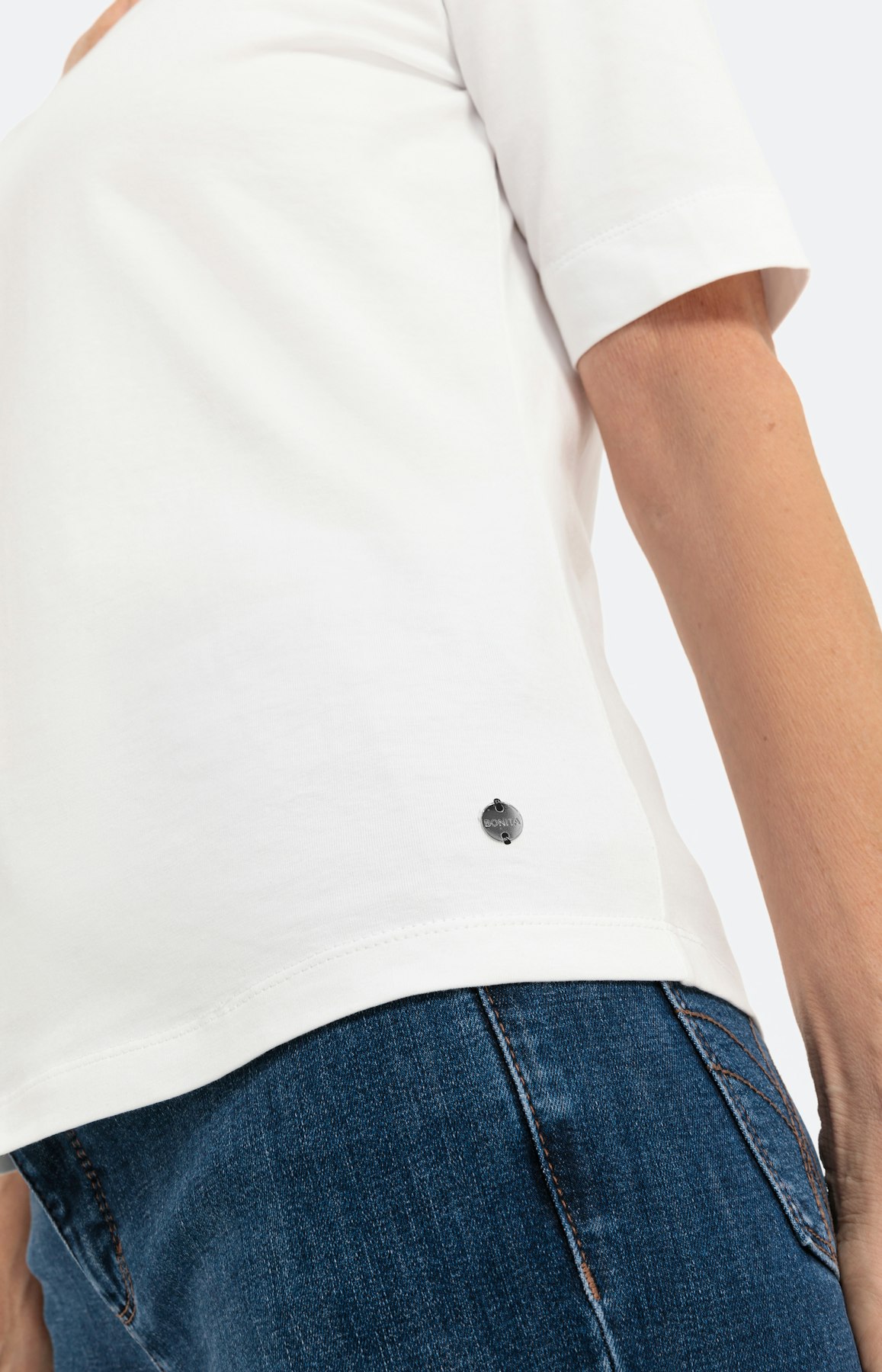 Basic T-Shirt Bio Baumwolle, weiß