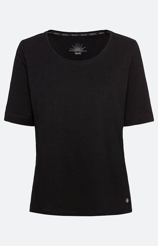 Basic T-shirt bio cotton, zwart