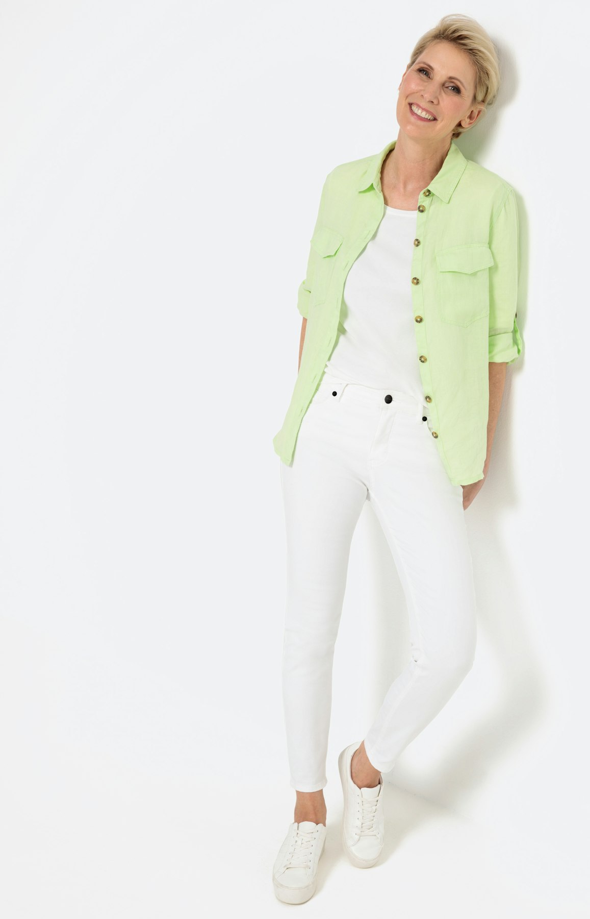 Slim-fit-jeans Dana 28inch wit